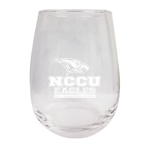 North Carolina Central Eagles NCAA 15 oz Laser-Engraved Stemless Wine Glass - Perfect for Alumni and Fans Image 1