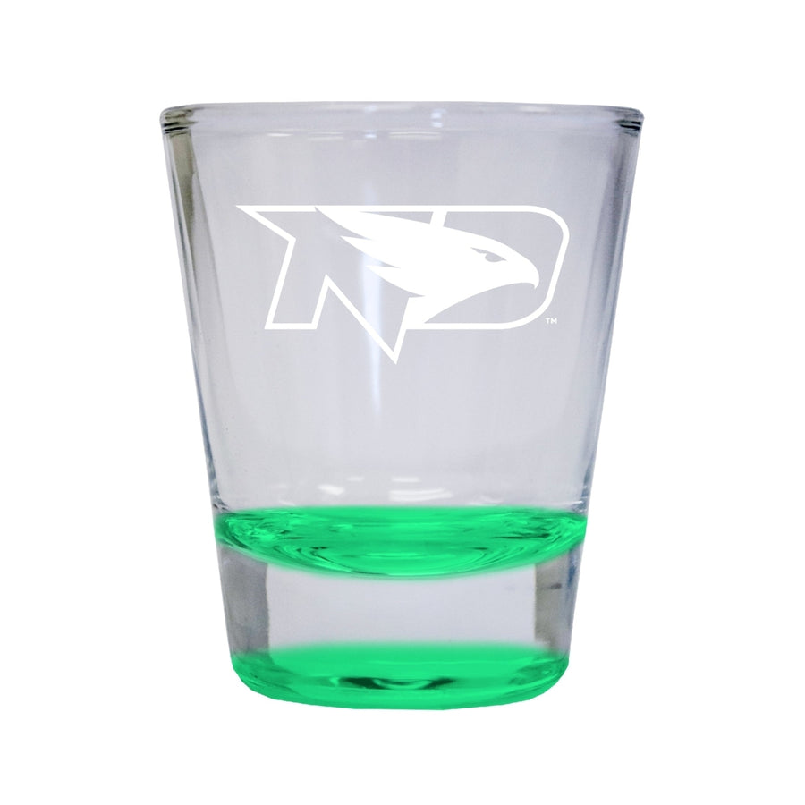 NCAA North Dakota Fighting Hawks Collectors 2oz Laser-Engraved Spirit Shot Glass Green Image 1