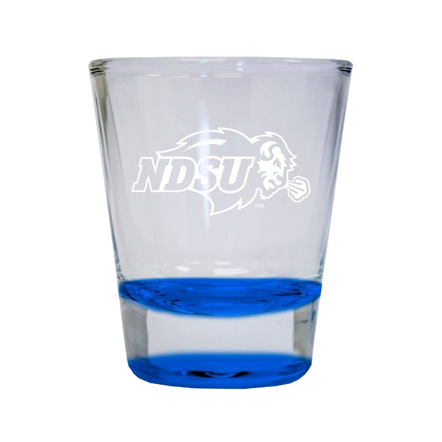 NCAA North Dakota State Bison Collectors 2oz Laser-Engraved Spirit Shot Glass Blue Image 1