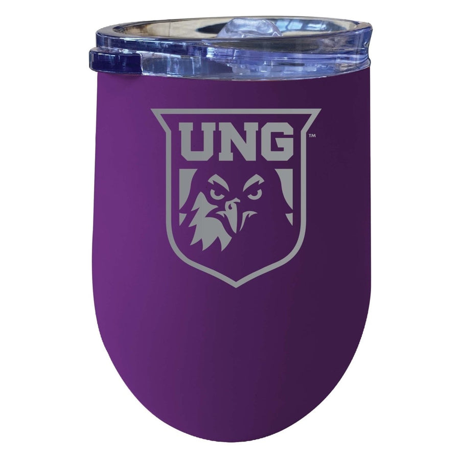 North Georgia Nighhawks NCAA Laser-Etched Wine Tumbler - 12oz Stainless Steel Insulated Cup Image 1