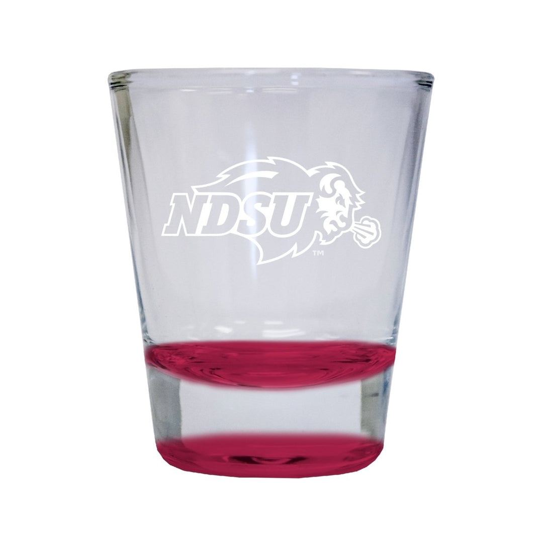 NCAA North Dakota State Bison Collectors 2oz Laser-Engraved Spirit Shot Glass Red Image 1