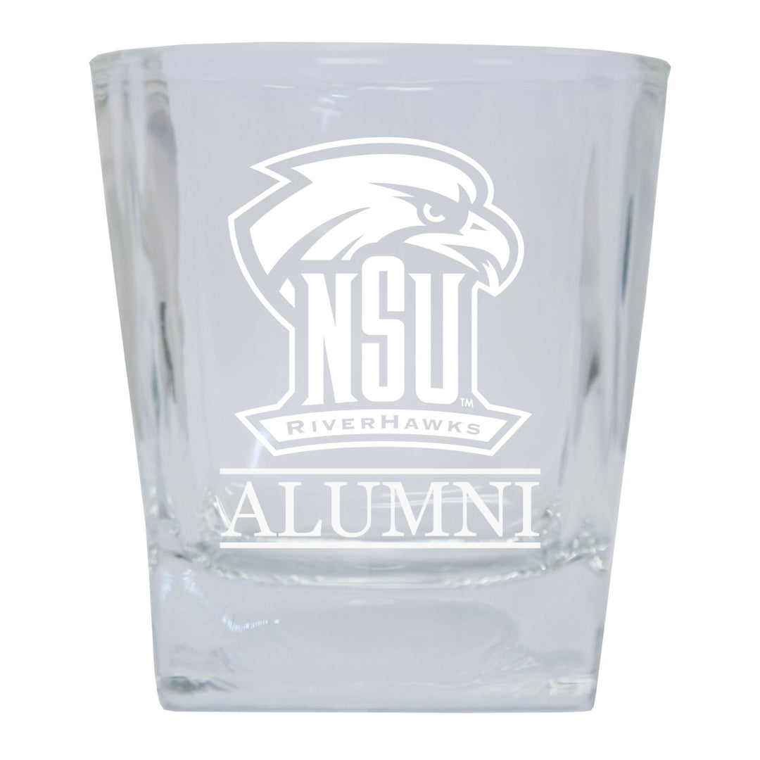 Northeastern State University Riverhawks Alumni Elegance - 5 oz Etched Shooter Glass Tumbler 4-Pack Image 1