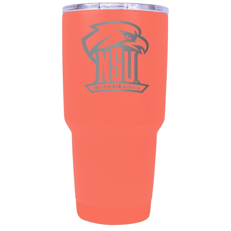 Northeastern State University Riverhawks Premium Laser Engraved Tumbler - 24oz Stainless Steel Insulated Mug Choose your Image 1