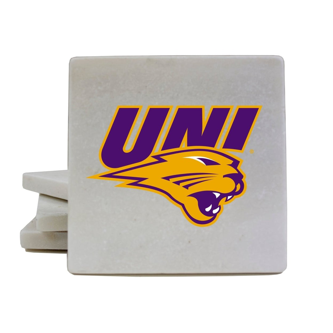 Northern Iowa Panthers Marble Coasters - Elegantly Crafted Officially Licensed Luxury Image 1