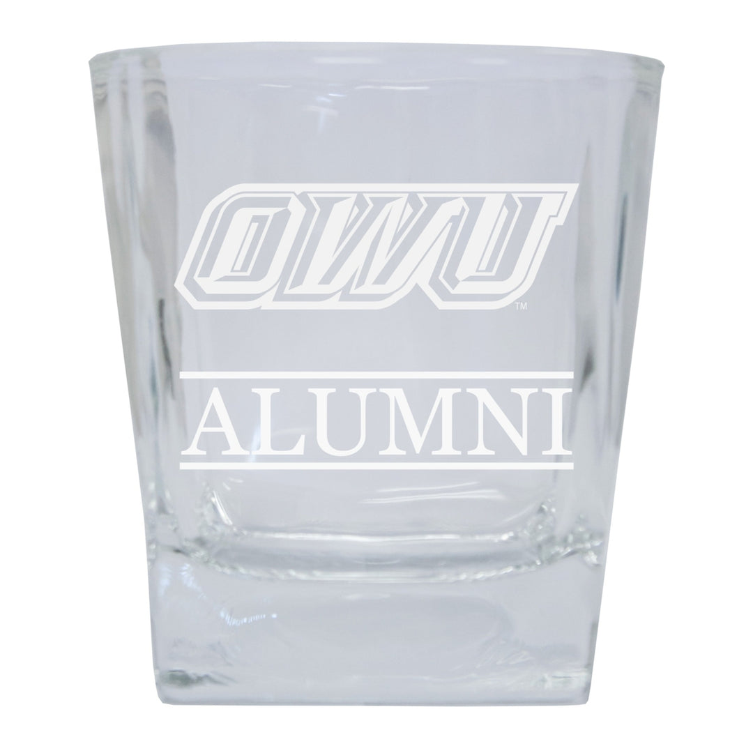 Ohio Wesleyan University Alumni Elegance - 5 oz Etched Shooter Glass Tumbler 4-Pack Image 1