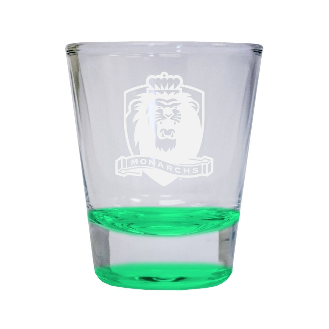 NCAA Old Dominion Monarchs Collectors 2oz Laser-Engraved Spirit Shot Glass Green Image 1