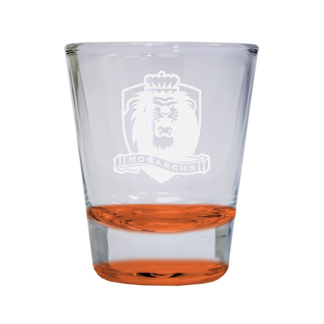 NCAA Old Dominion Monarchs Collectors 2oz Laser-Engraved Spirit Shot Glass Orange Image 1