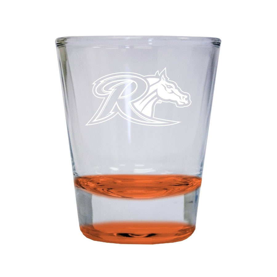 NCAA Rider University Broncs Collectors 2oz Laser-Engraved Spirit Shot Glass Orange Image 1