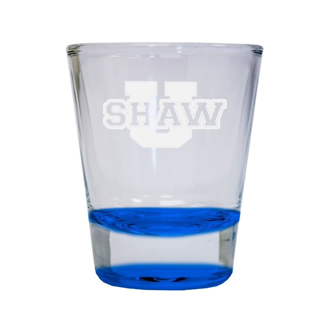 NCAA Shaw University Bears Collectors 2oz Laser-Engraved Spirit Shot Glass Blue Image 1