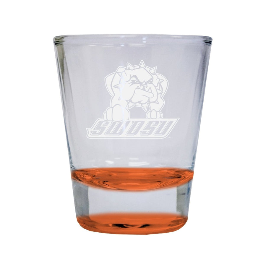 NCAA Southwestern Oklahoma State University Collectors 2oz Laser-Engraved Spirit Shot Glass Orange Image 1