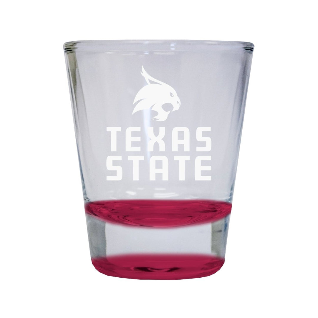 NCAA Texas State Bobcats Collectors 2oz Laser-Engraved Spirit Shot Glass Red Image 1