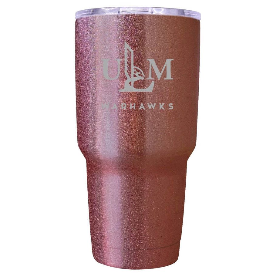 University of Louisiana Monroe Premium Laser Engraved Tumbler - 24oz Stainless Steel Insulated Mug Rose Gold Image 1