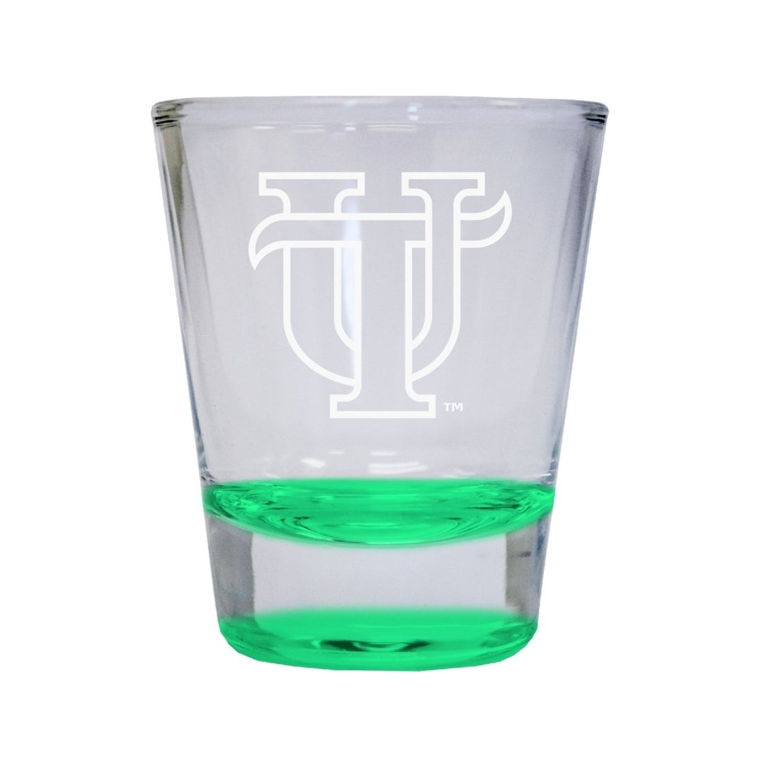 NCAA University of Tampa Spartans Collectors 2oz Laser-Engraved Spirit Shot Glass Green Image 1