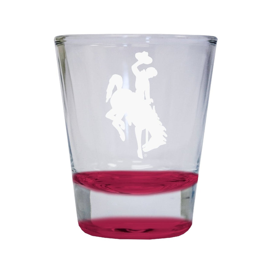 NCAA University of Wyoming Collectors 2oz Laser-Engraved Spirit Shot Glass Red Image 1