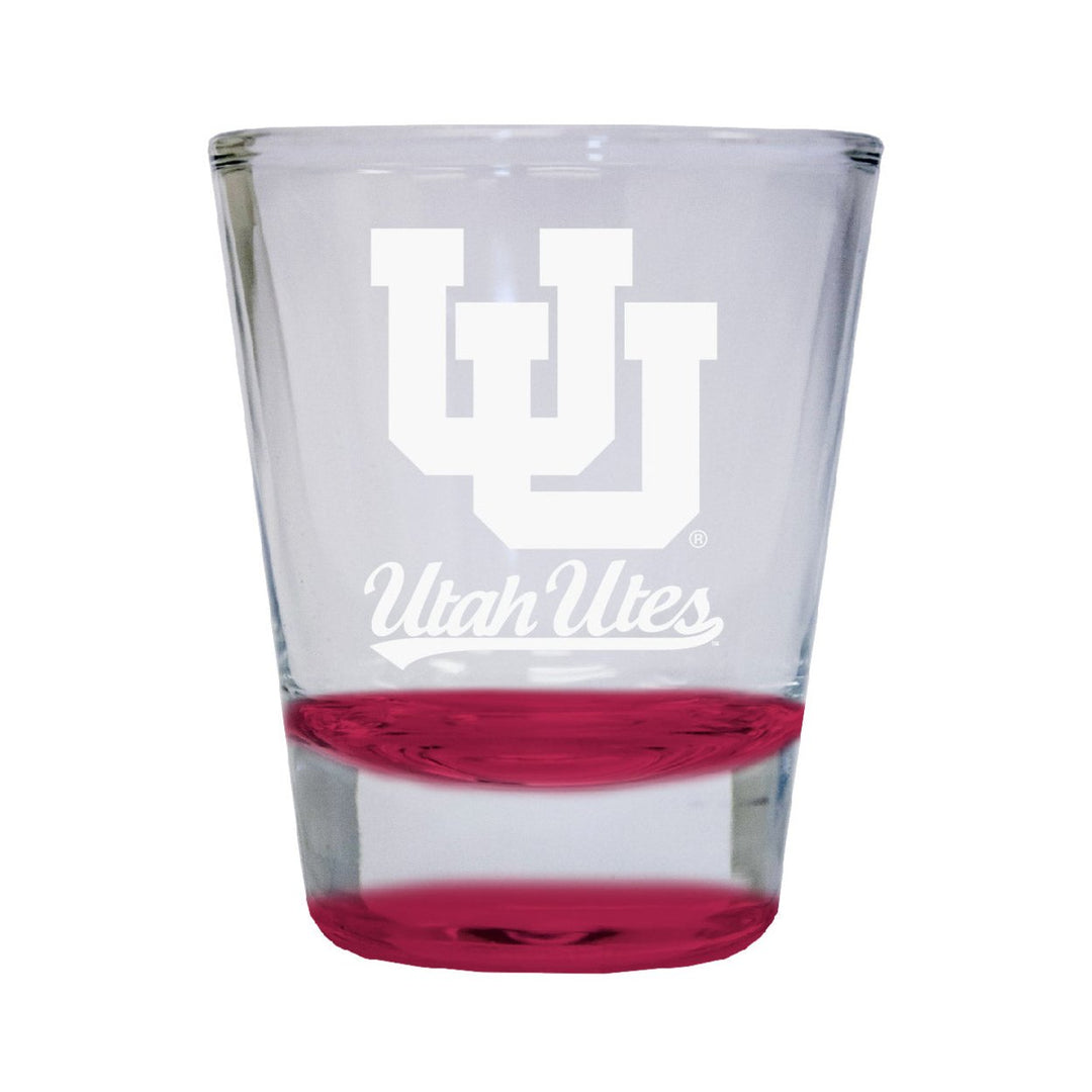 NCAA Utah Utes Collectors 2oz Laser-Engraved Spirit Shot Glass Red Image 1