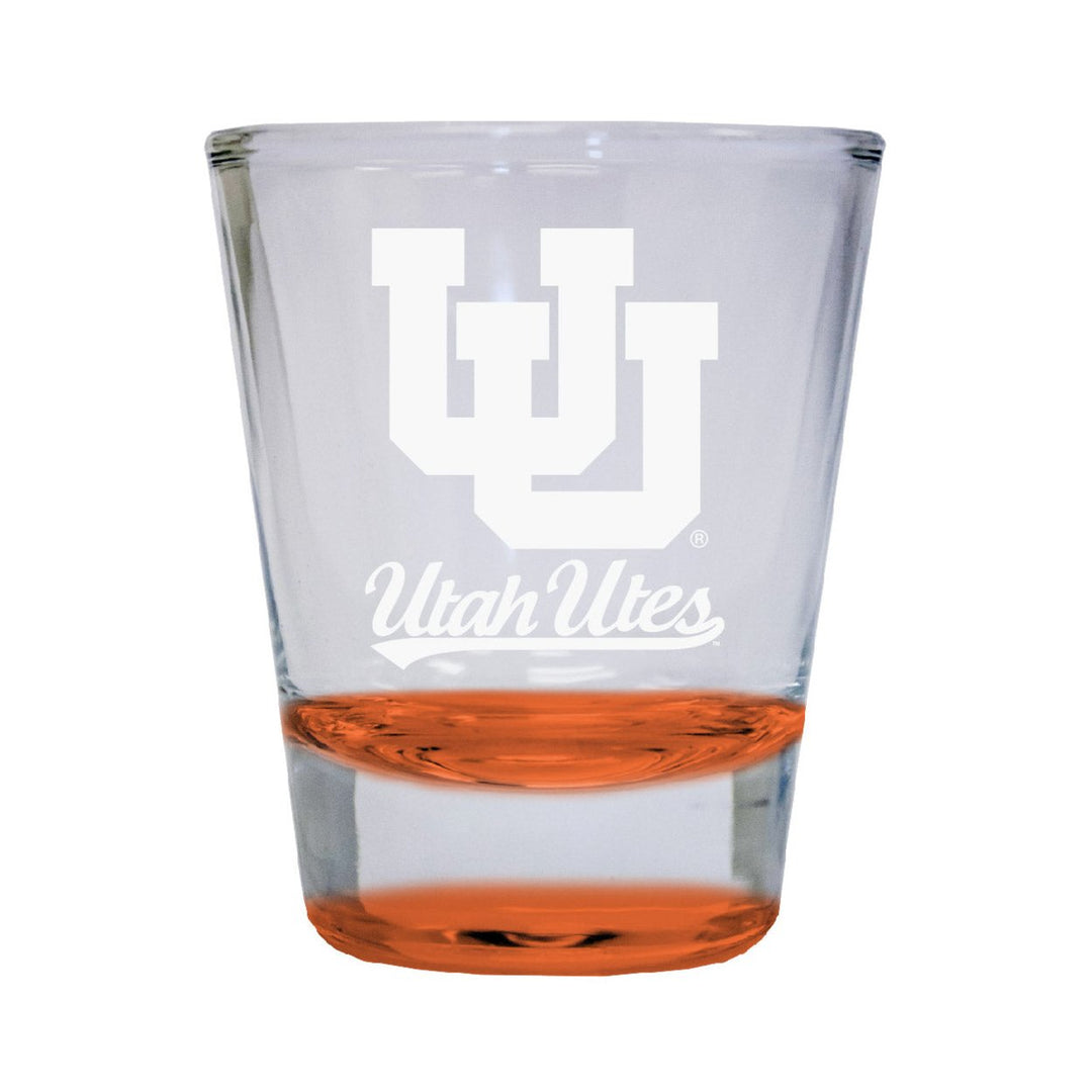 NCAA Utah Utes Collectors 2oz Laser-Engraved Spirit Shot Glass Orange Image 1