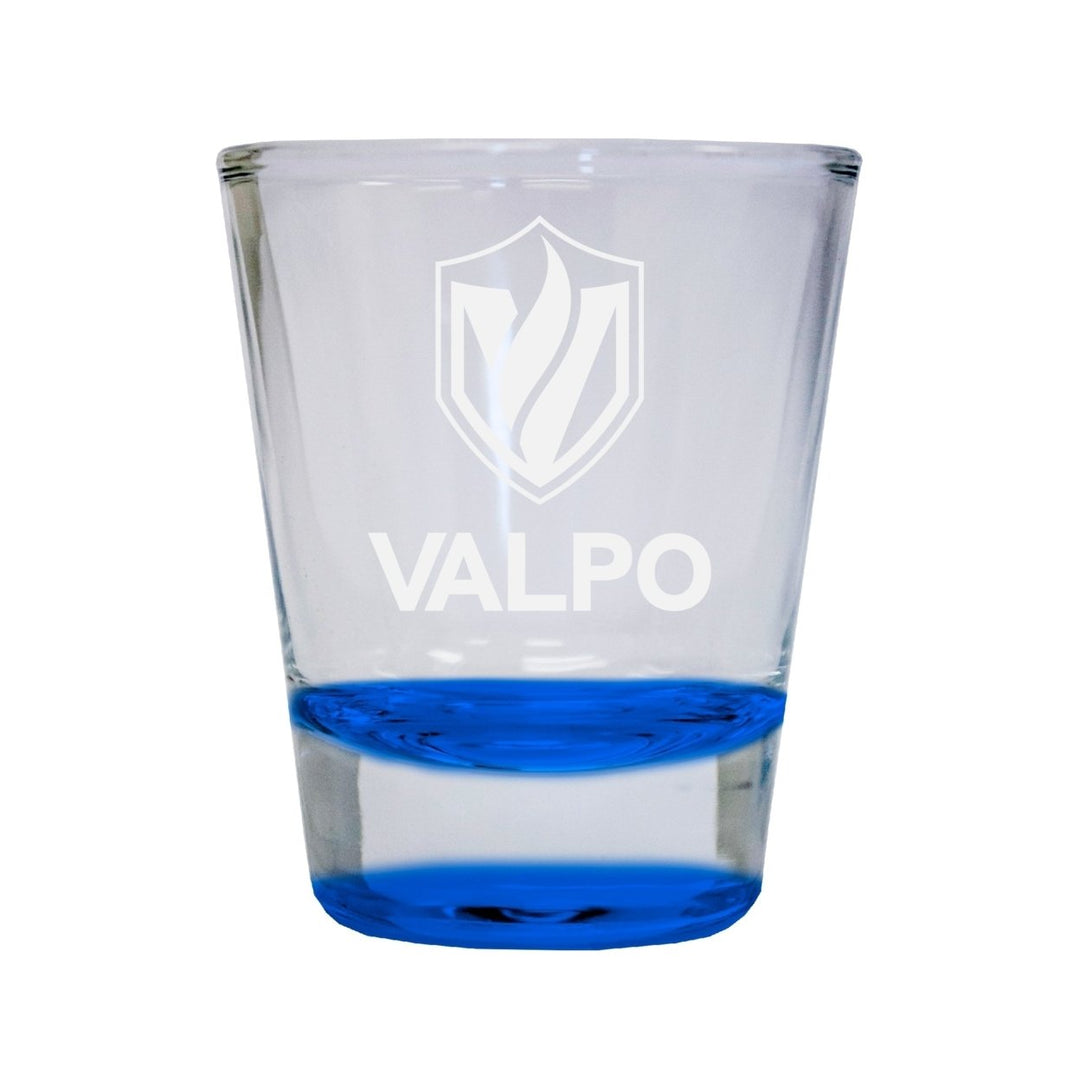 NCAA Valparaiso University Collectors 2oz Laser-Engraved Spirit Shot Glass Blue Image 1