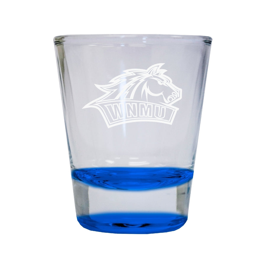 NCAA Western Mexico University Collectors 2oz Laser-Engraved Spirit Shot Glass Blue Image 1