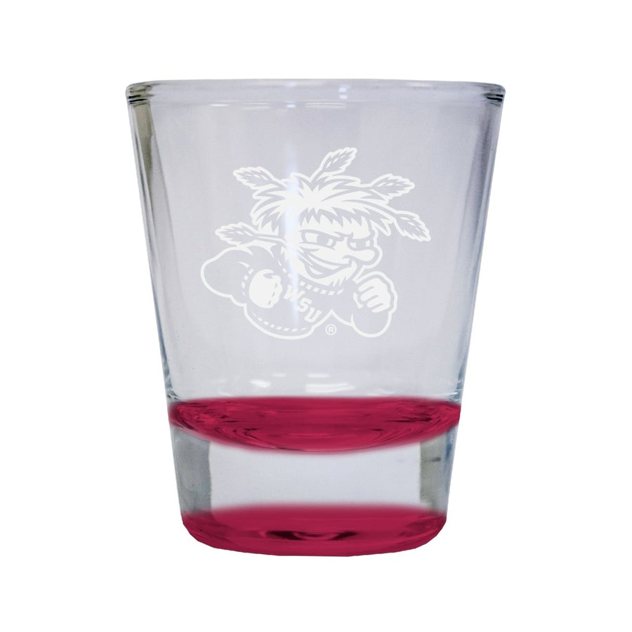 NCAA Wichita State Shockers Collectors 2oz Laser-Engraved Spirit Shot Glass Red Image 1