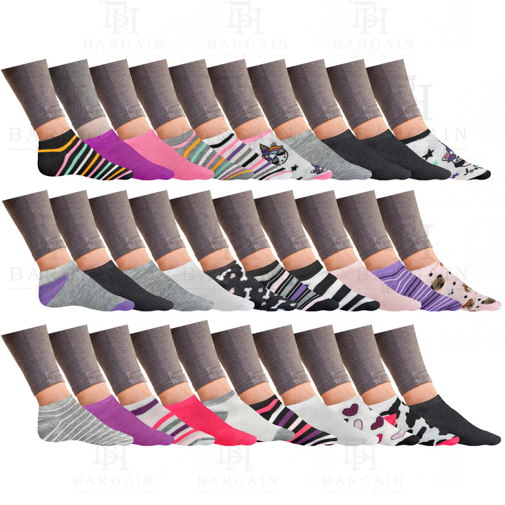 10-Pair: Women s Breathable Fun Funky Comfortable Colorful No Show Low Cut Ankle Socks Image 2