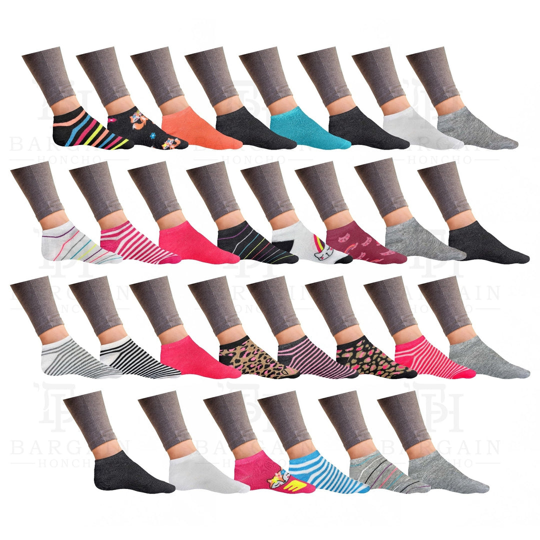 10-Pair: Women s Breathable Fun Funky Comfortable Colorful No Show Low Cut Ankle Socks Image 3