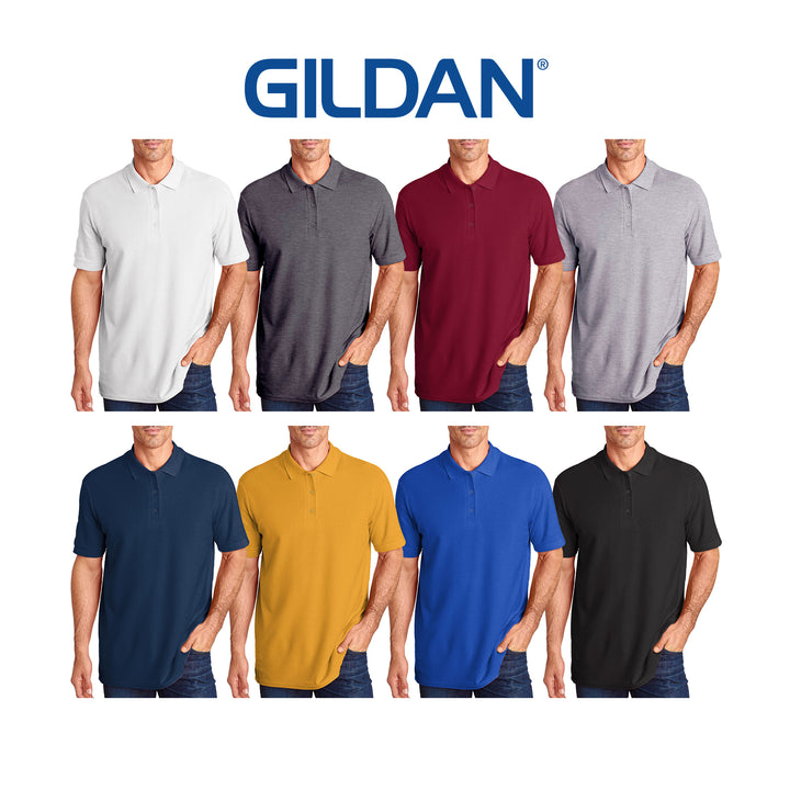 4-Pack Mens Gildan Premium Cotton Pique Polos Image 1