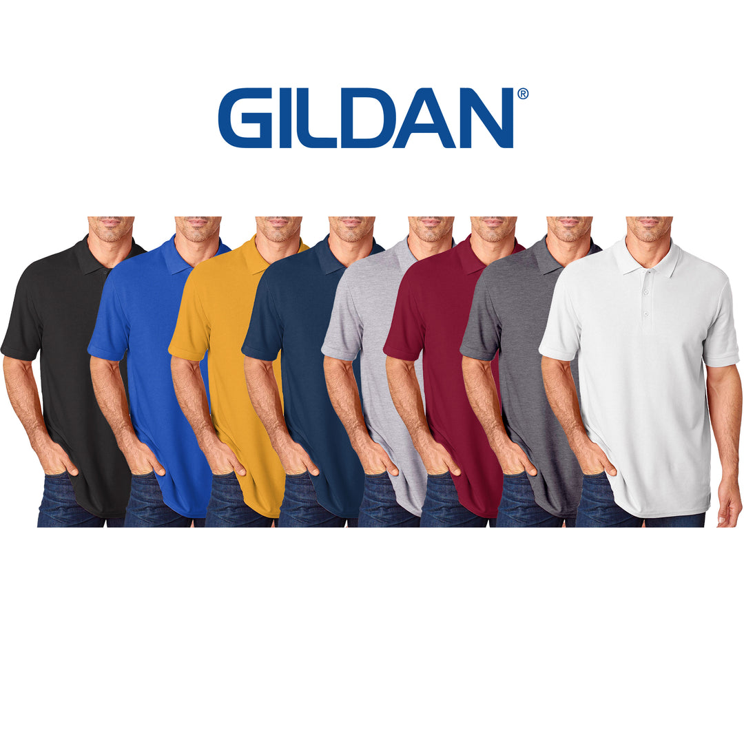 4-Pack Mens Gildan Premium Cotton Pique Polos Image 2