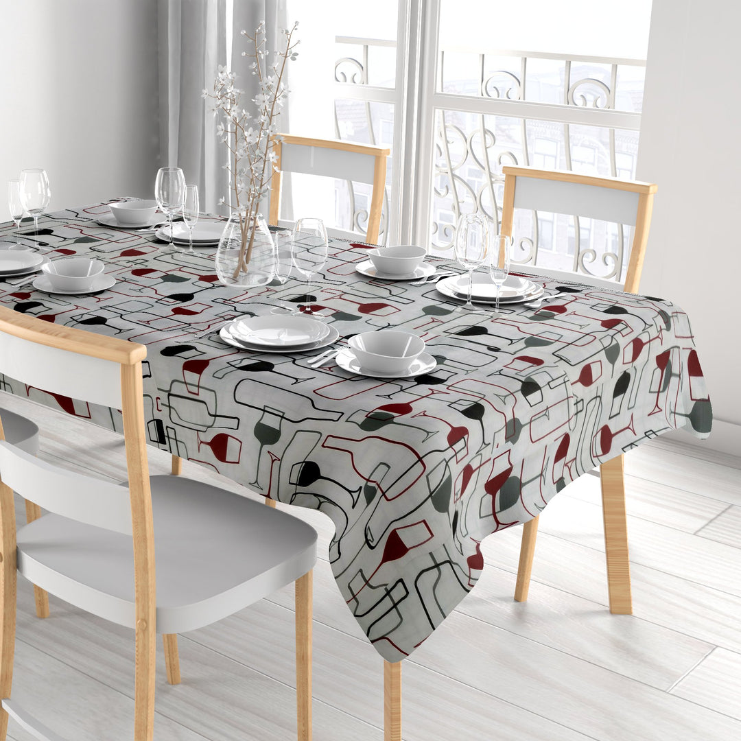 3-Pack Waterproof Flannel Back Vinyl Tablecloths Durable Stain Resistant PEVA Image 8