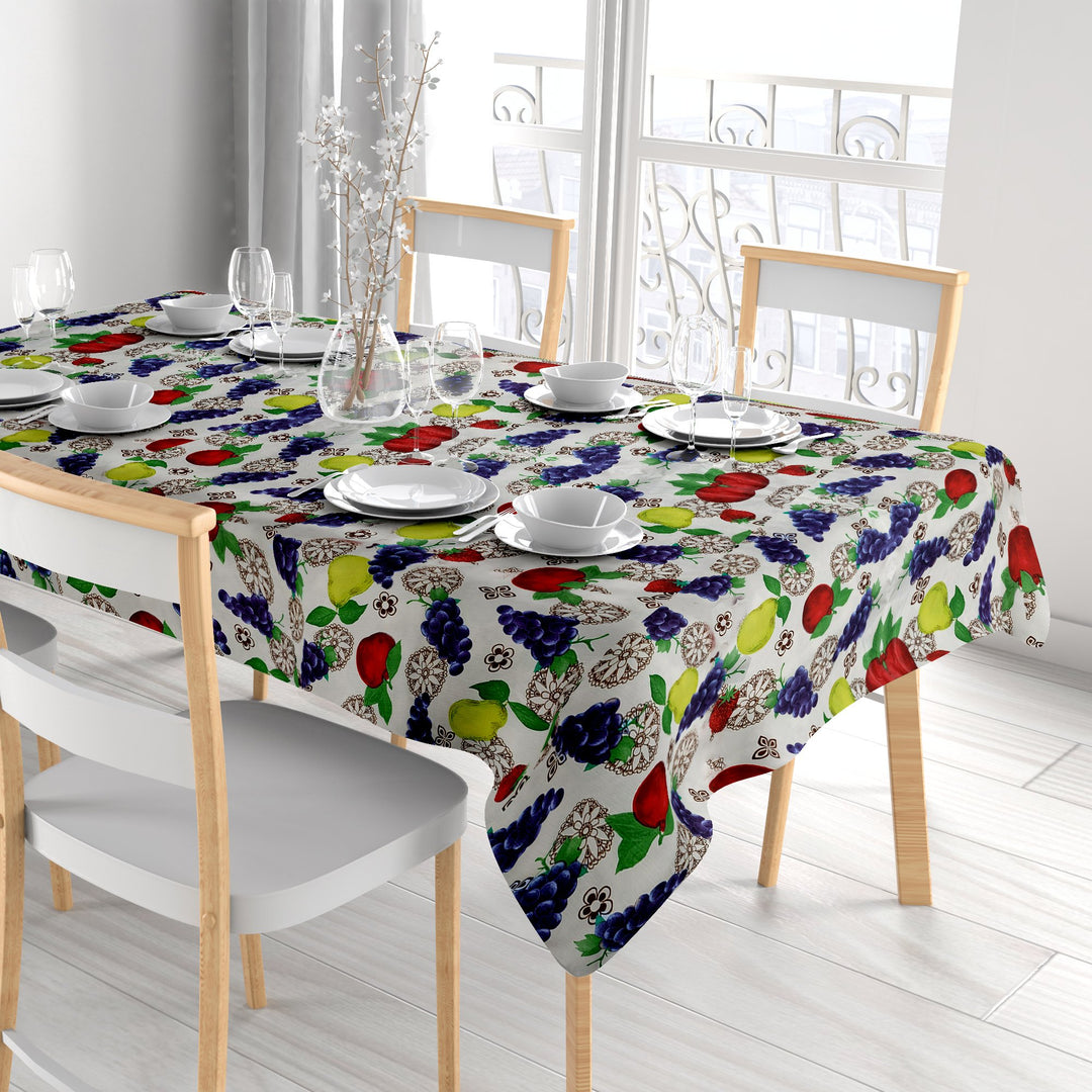 3-Pack Waterproof Printed Flannel Back Vinyl Tablecloth Image 10