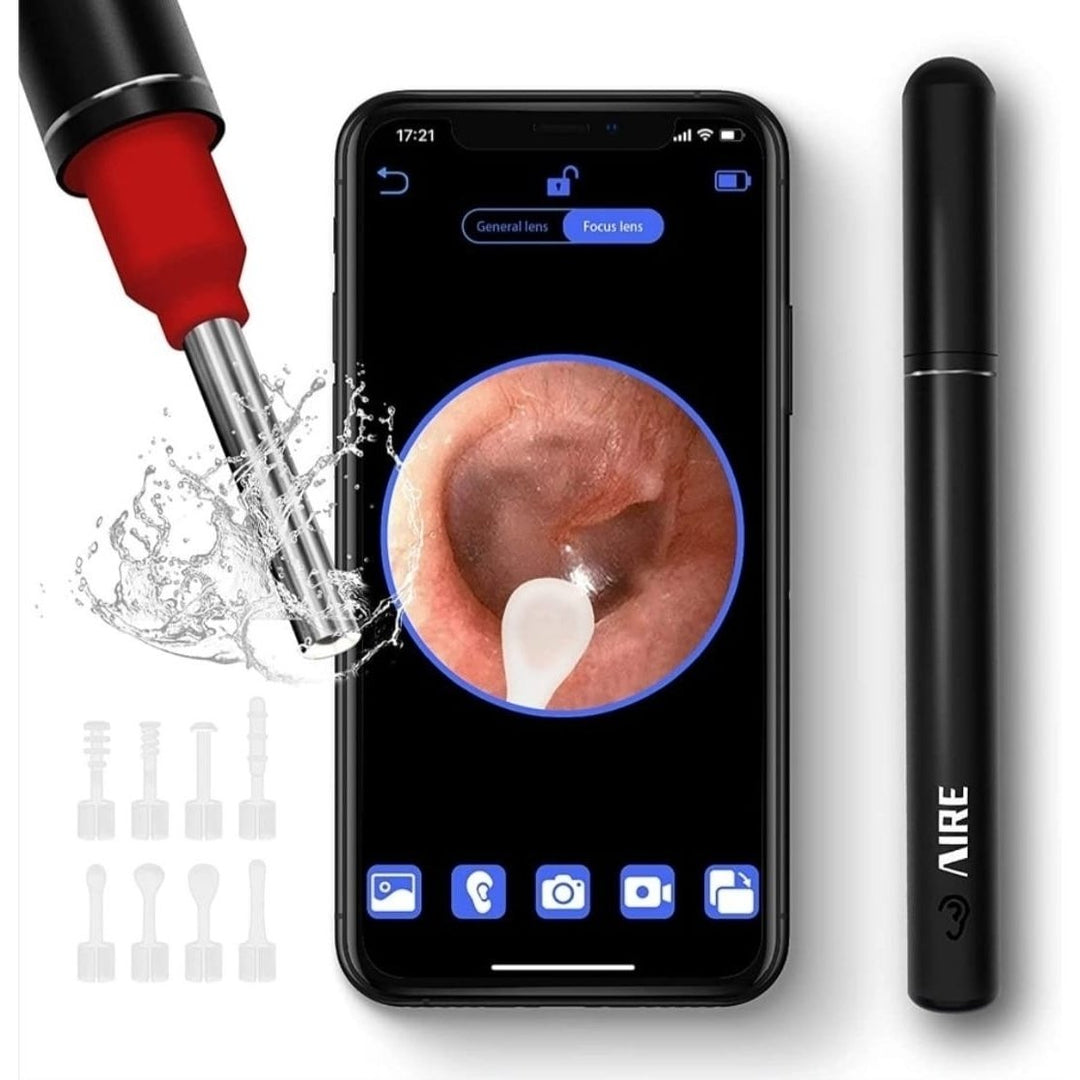 AIRE Ear Wax Removal Kit with 1080P FHD WiFi Ear Camera and 6 LED Lights Image 7