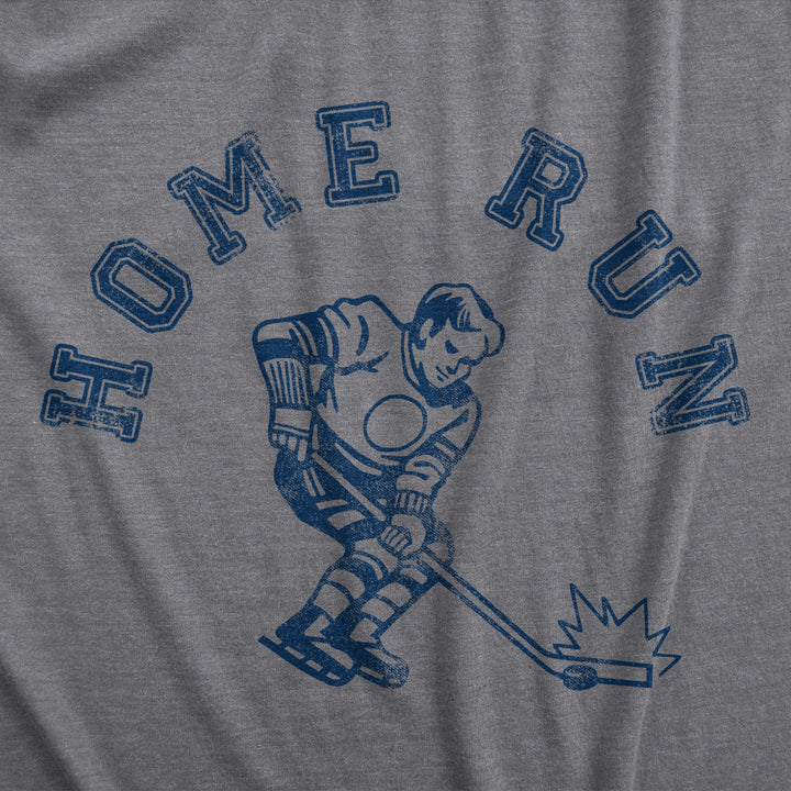 Mens Home Run T Shirt Funny Sarcastic Wrong Sport Joke Hockey Tee For Guys Image 2