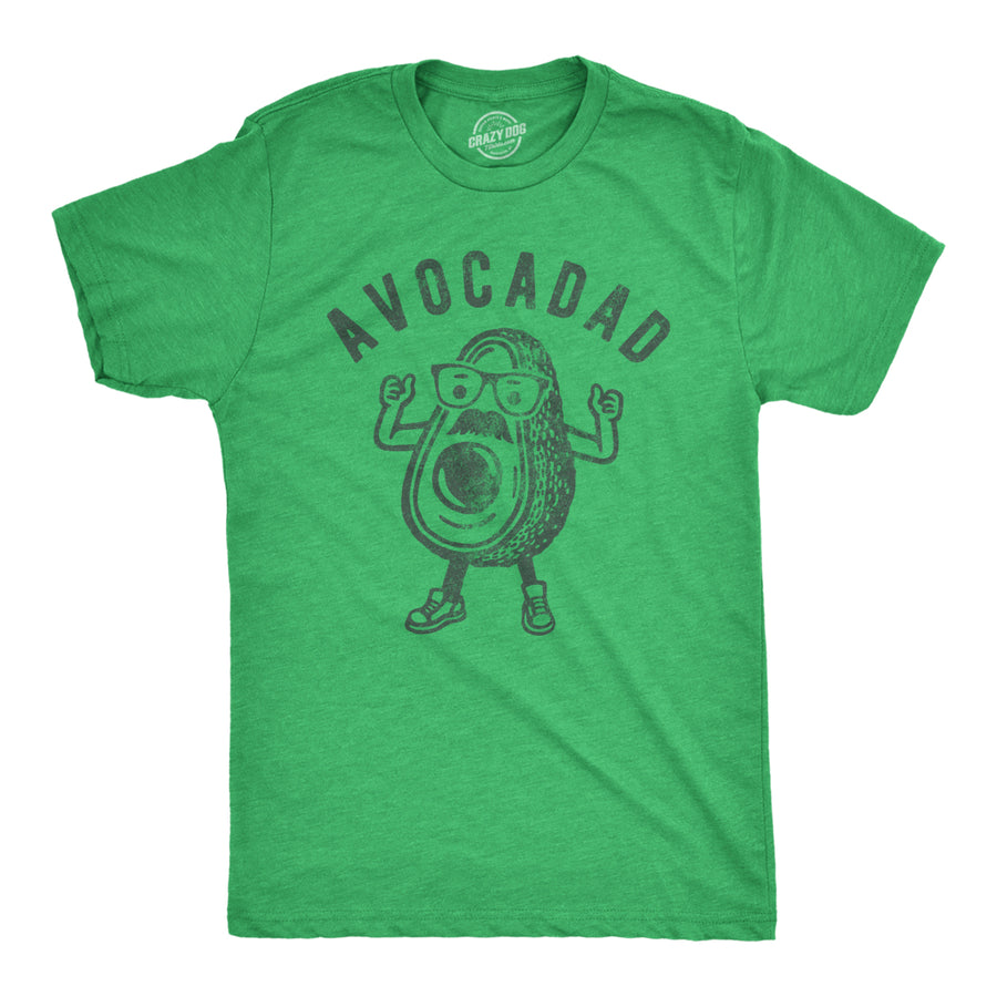 Mens Avocadad T Shirt Funny Sarcastic Dad Avocado Fathers Day Gift Novelty Tee For Guys Image 1