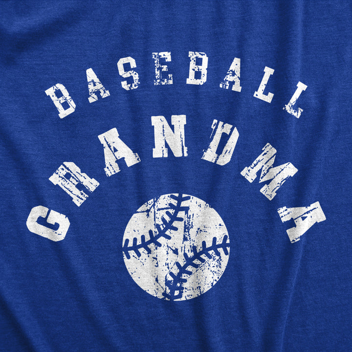 Womens Baseball Grandma T Shirt Cool Base Ball Granny Tee For Ladies Image 2