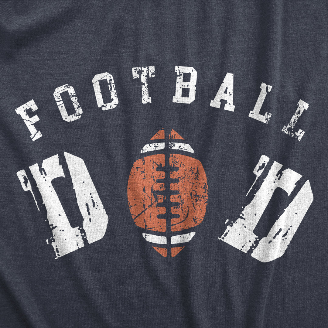 Mens Football Dad T Shirt Funny Cool Fathers Day Gift Foot Ball Graphic Tee For Guys Image 2