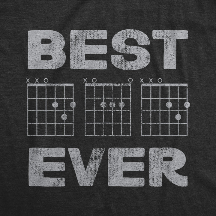 Mens Best Dad Ever Guitar Chords T Shirt Funny Sarcastic Fathers Day Musical Joke Novelty Tee For Guys Image 2