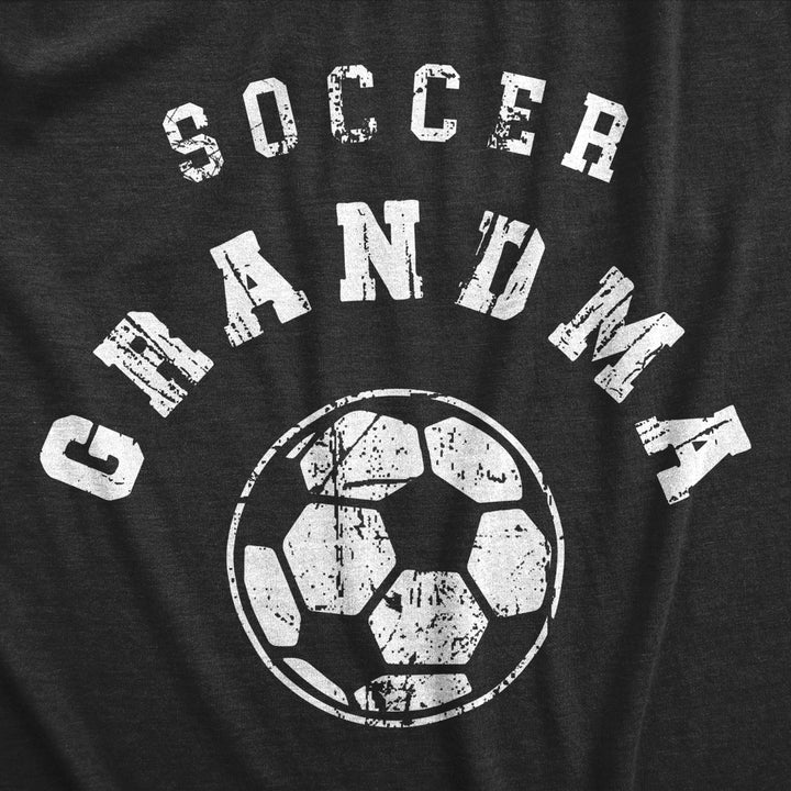 Womens Soccer Grandma T Shirt Funny Cool Granny Soccer Ball Graphic Tee For Ladies Image 2