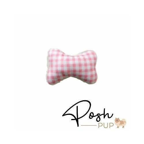 Pink soft dog bone shape pet toy Image 1