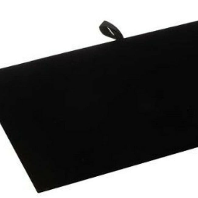 14" x 7-1/2" Black Jewelry Tray Insert Cushioned and Flocked (1 to 12 Trays) Image 1