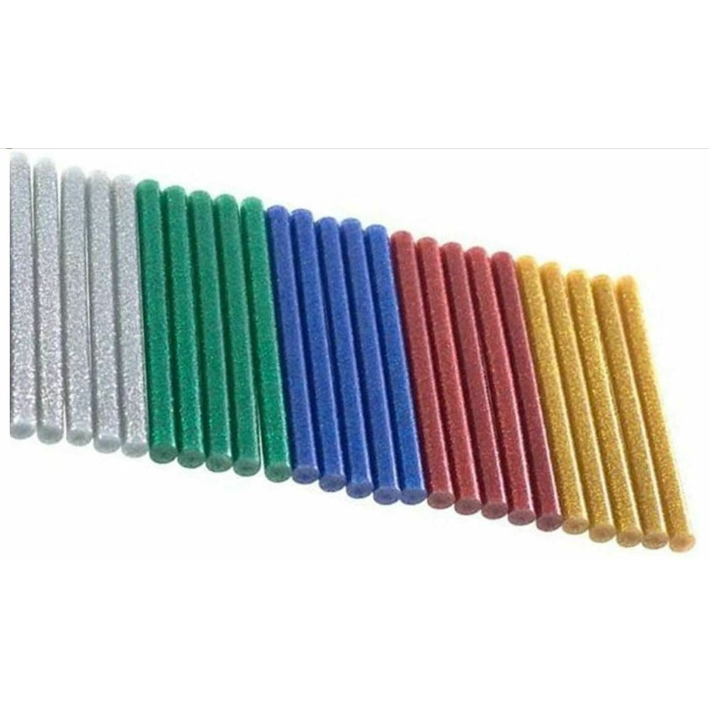 Set of 150 Glitter Hot Glue Sticks 5 Assorted Colors by Apple Crafts Image 2