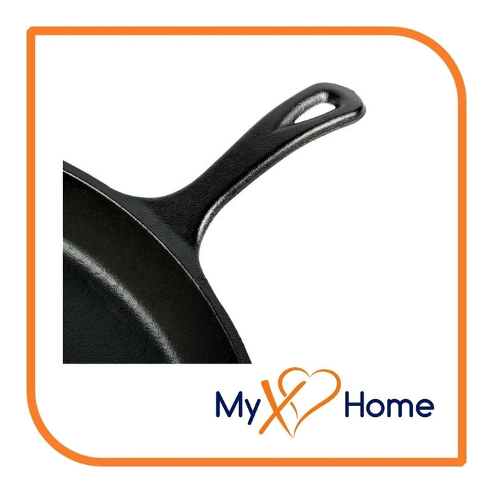 10 1/2" Square Pre-Seasoned Cast Iron Skillet with Helper Handle by MyXOHome Image 3