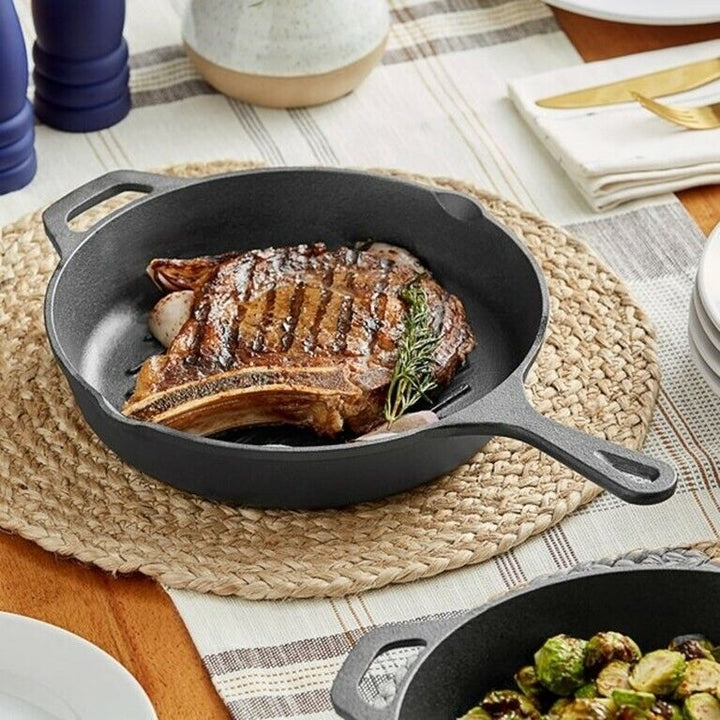 10 1/4" Pre-Seasoned Cast Iron Grill Pan by MyXOHome Image 4