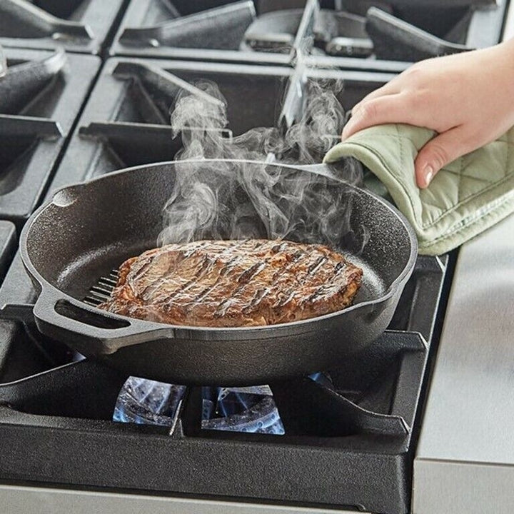 10 1/4" Pre-Seasoned Cast Iron Grill Pan by MyXOHome Image 4