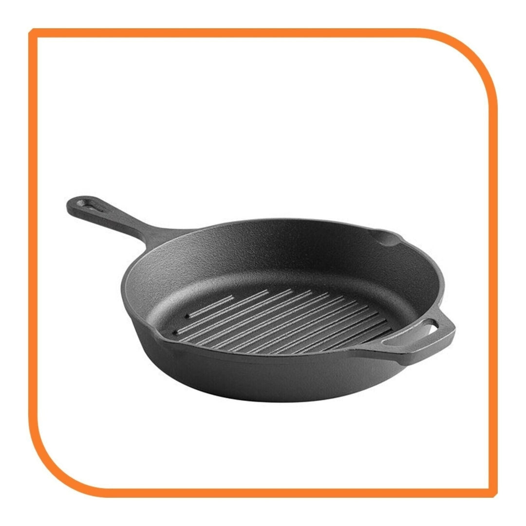 10 1/4" Pre-Seasoned Cast Iron Grill Pan by MyXOHome Image 7