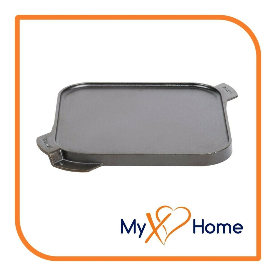 10 1/2" Square Pre-Seasoned Reversible Cast Iron Griddle and Grill by MyXOHome Image 3