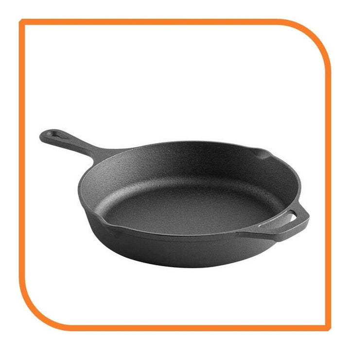 10 1/4" Pre-Seasoned Round Cast Iron Skillet with Helper Handle by MyXOHome Image 8