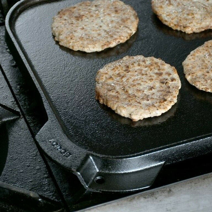 10 1/2" Square Pre-Seasoned Reversible Cast Iron Griddle and Grill by MyXOHome Image 4