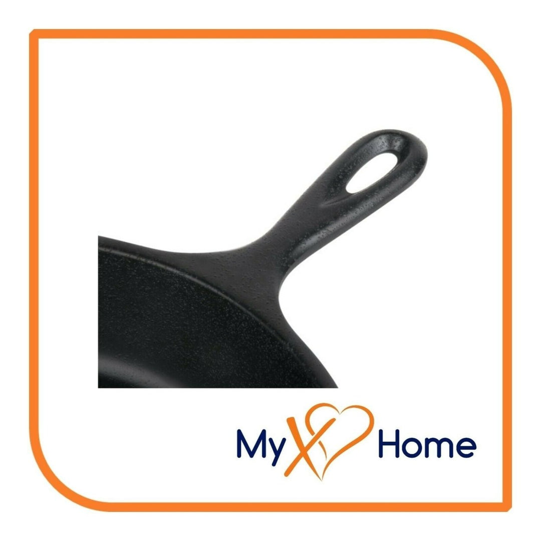 10" Round Cast Iron Frying Pan / Skillet with Handle by MyXOHome Image 3
