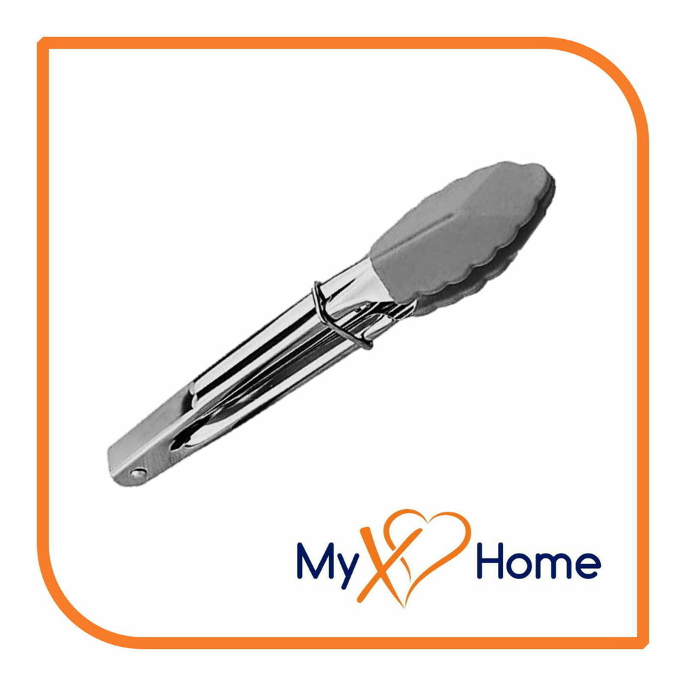 7" Gray Silicone Tongs by MyXOHome (1 2 4 or 6 Tongs) Image 2