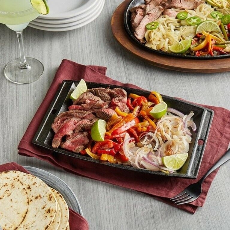 11" x 7" Rectangular Pre-Seasoned Cast Iron Fajita Skillet by MyXOHome Image 4