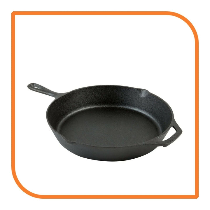 12" Round Pre-Seasoned Cast Iron Skillet with Helper Handle MyXOHome Image 8